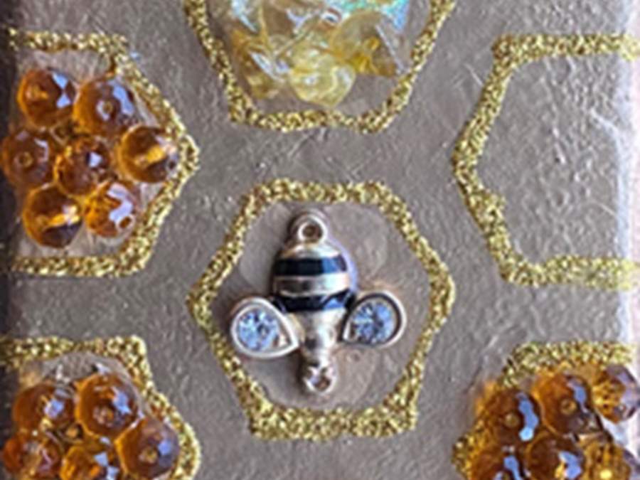 Photo of honey bee Artwork on ski made for ski show