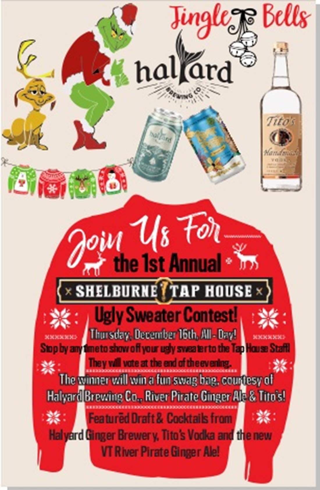 Ugly sweater contest poster