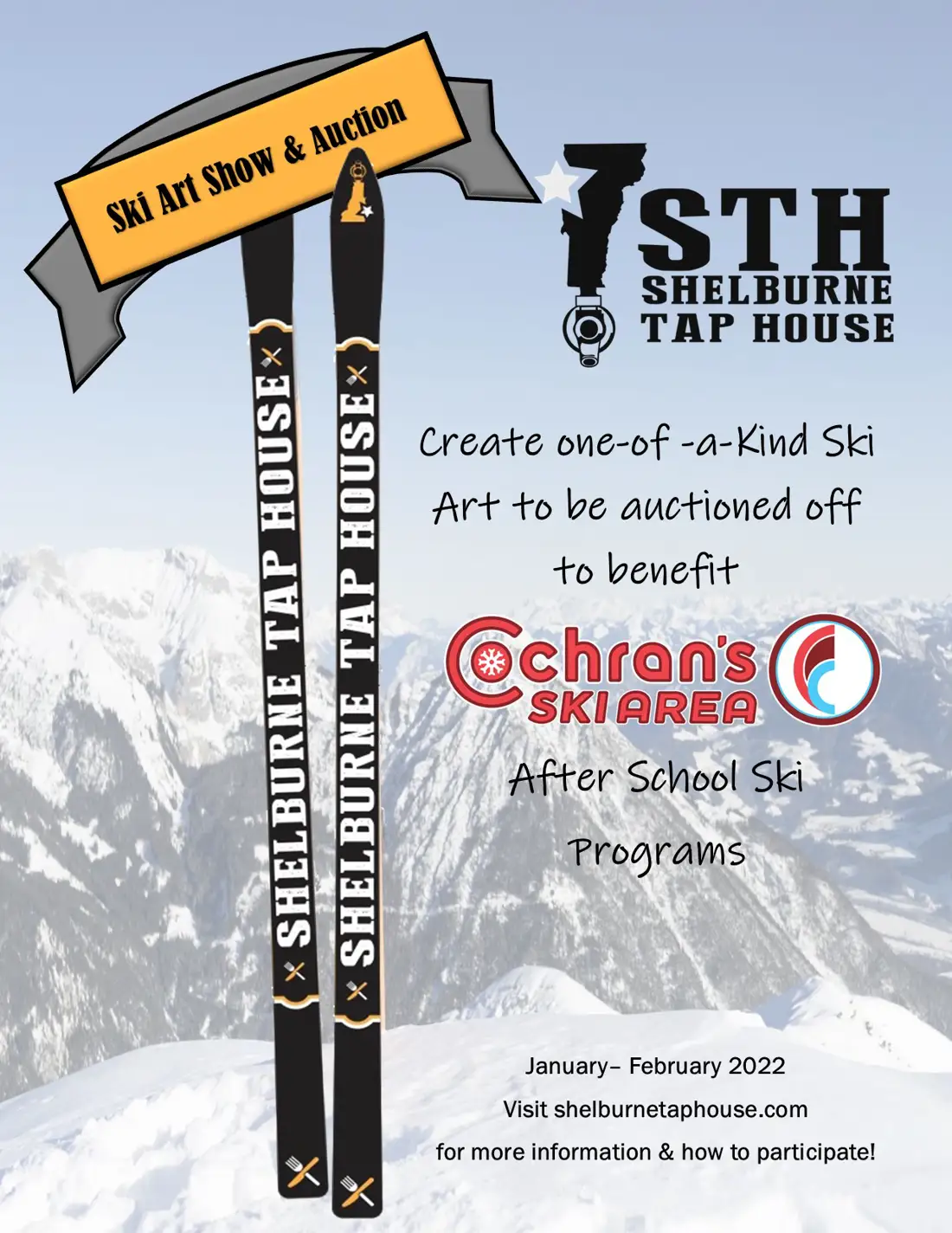 Ski auction show poster 