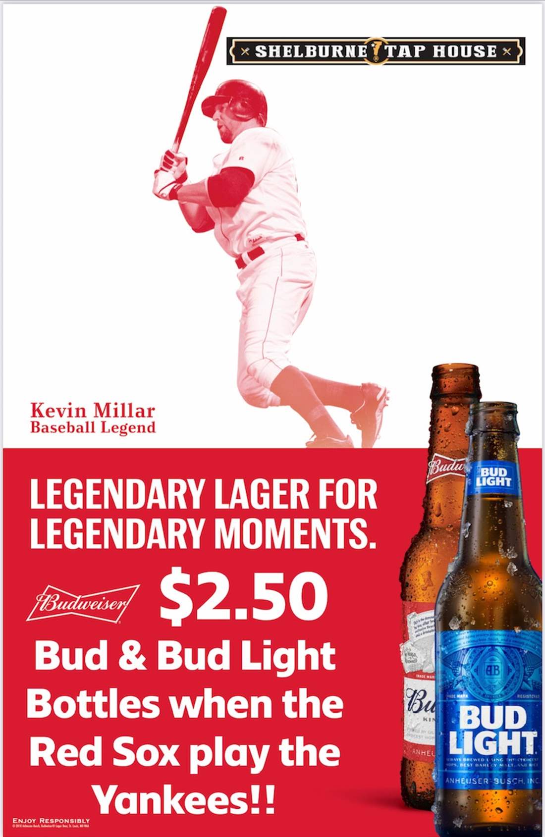 $2.50 Bud & Bud Light Event poster