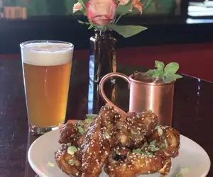 photo of wings,beer,mule
