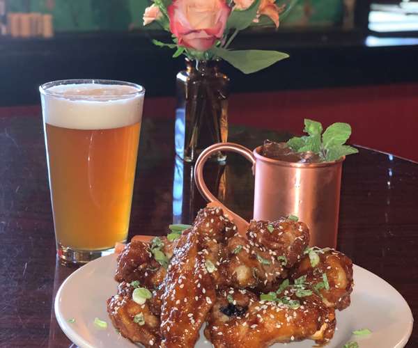 photo of wings,beer,mule